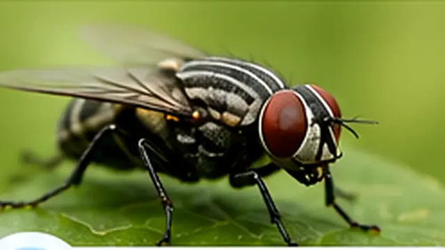 Housefly close-up showing one pair of wings for bug identification by photo