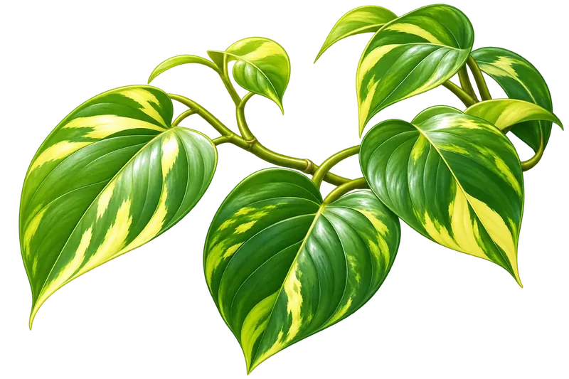 Golden pothos leaf example for plant identification