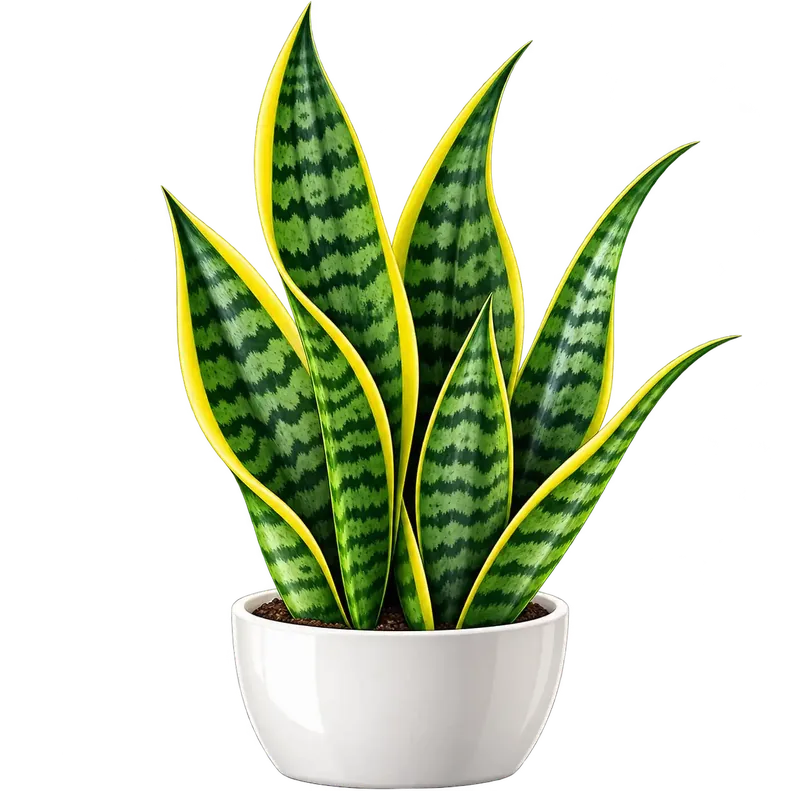 Snake plant leaf example for plant identification