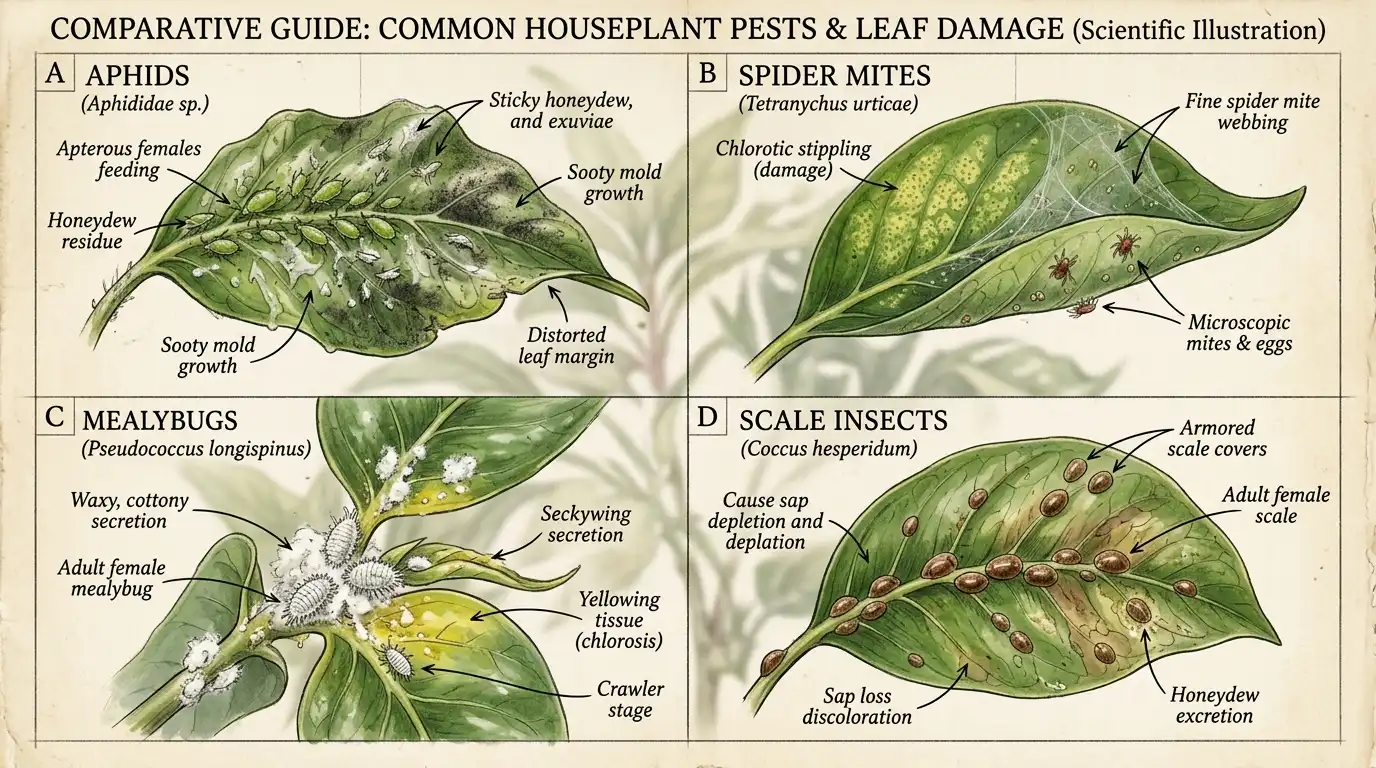 Spider Mites vs Thrips vs Mealybugs vs Fungus Gnats: How to Identify Them Fast